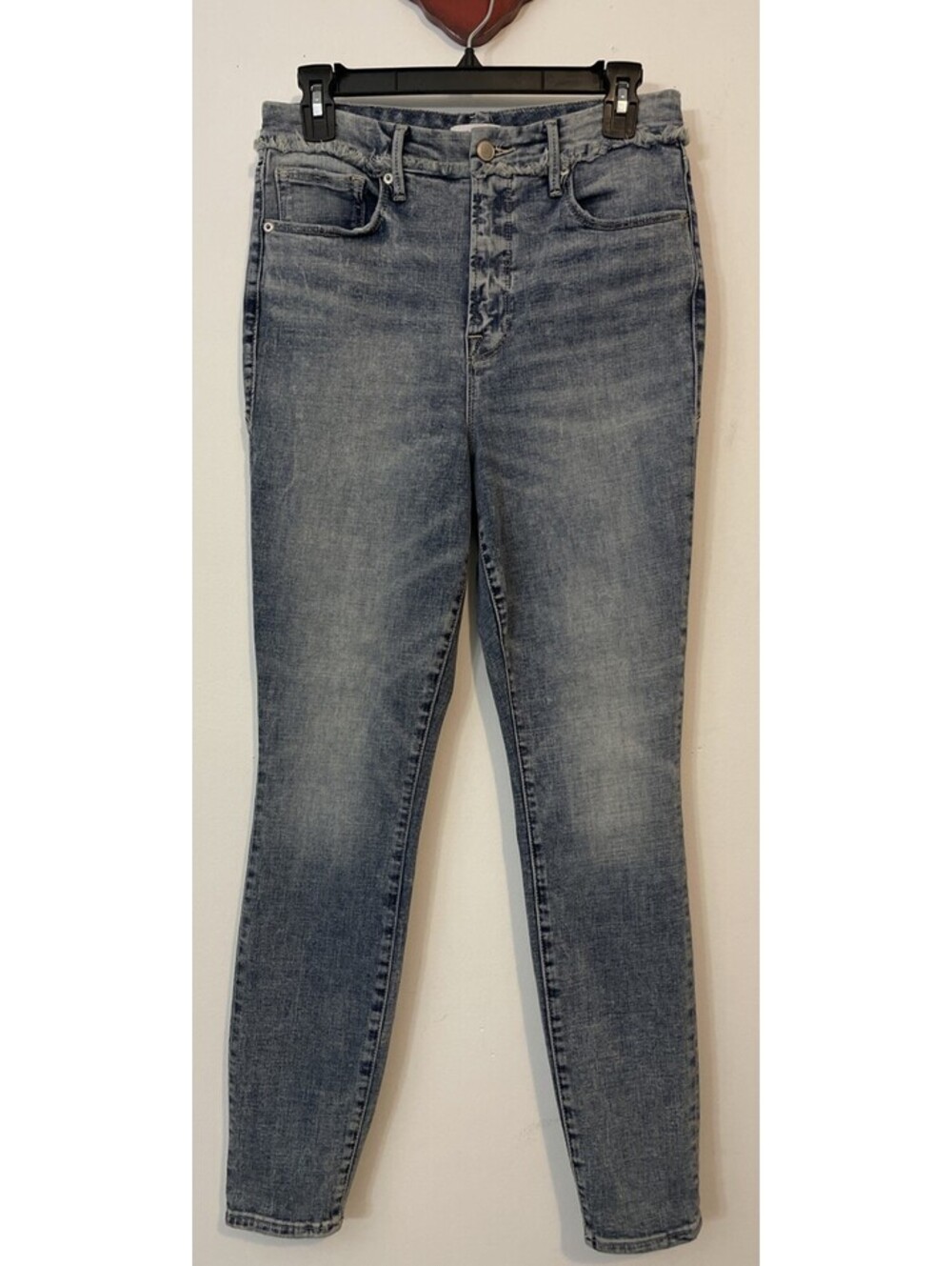 Good American 12/31 Womens GWEDV75T Good Waist Extreme Deep V Skinny Jean! A7391